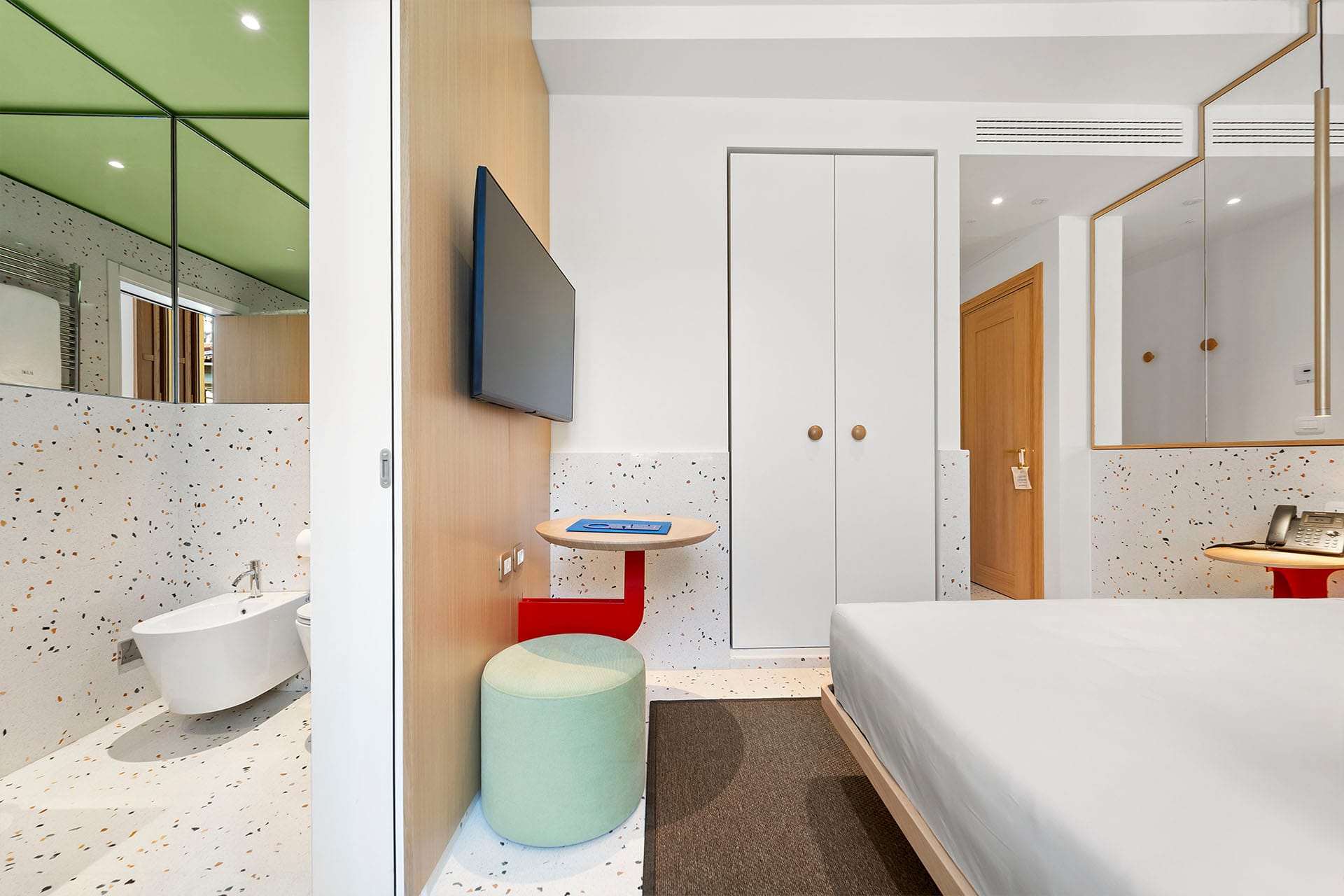 Detail of Single Room with Bathroom