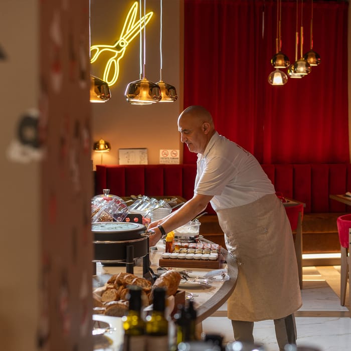 Breakfast detail with a cup of cappuccino – Hotel Milu Milano